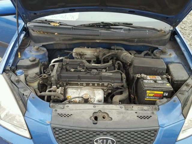 KNADE163186398447 - 2008 KIA RIO BLUE photo 7