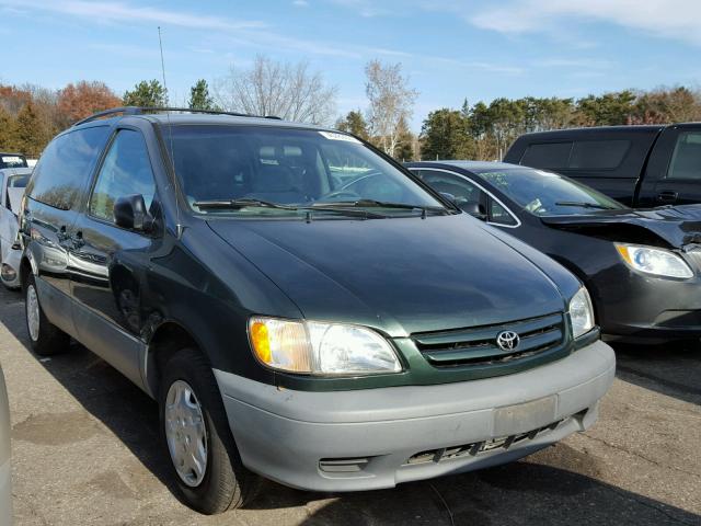 4T3ZF13C01U403250 - 2001 TOYOTA SIENNA GREEN photo 1