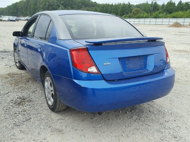 1G8AJ52F53Z157033 - 2003 SATURN ION LEVEL BLUE photo 3