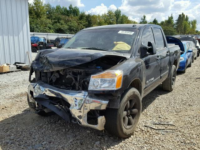 1N6BA0ED6CN317514 - 2012 NISSAN TITAN S BLACK photo 2