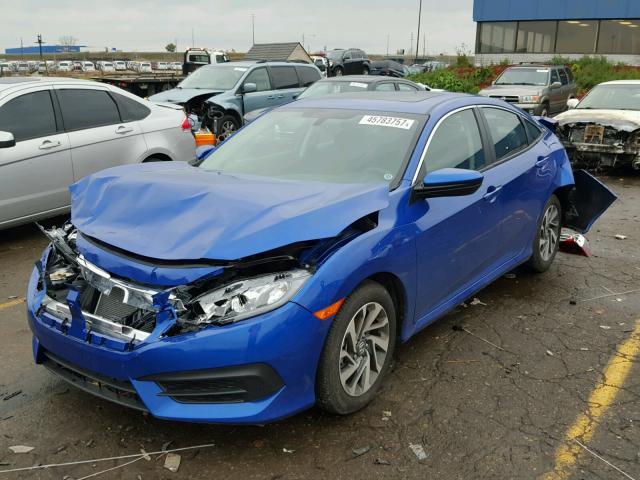 19XFC2F75HE061302 - 2017 HONDA CIVIC BLUE photo 2