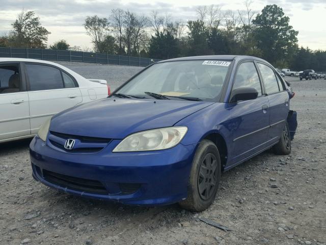 1HGES16394L015979 - 2004 HONDA CIVIC DX V BLUE photo 2