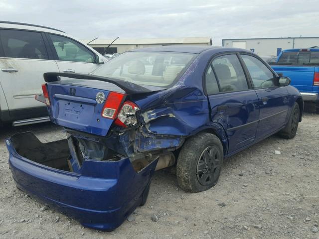 1HGES16394L015979 - 2004 HONDA CIVIC DX V BLUE photo 4