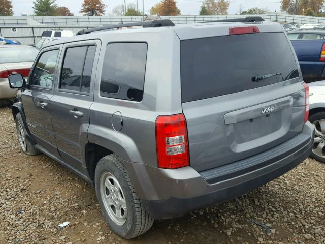 1C4NJPBA5CD725012 - 2012 JEEP PATRIOT SP GRAY photo 3