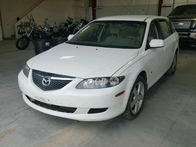 1YVFP82D045N70782 - 2004 MAZDA 6 WHITE photo 2