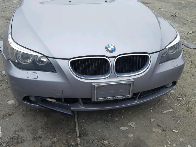 WBANA73554B059989 - 2004 BMW 530 I GRAY photo 9