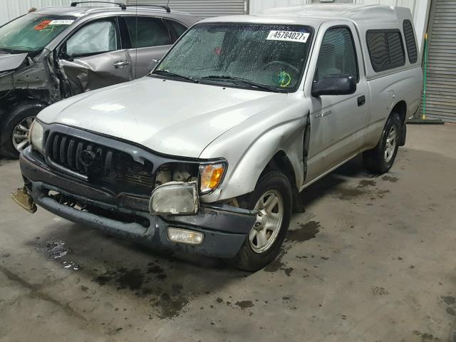 5TENL42N92Z062030 - 2002 TOYOTA TACOMA SILVER photo 2