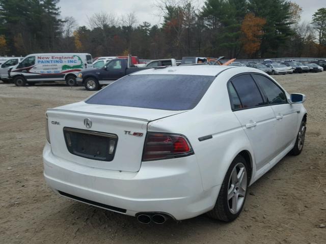 19UUA76568A001283 - 2008 ACURA TL TYPE S WHITE photo 4