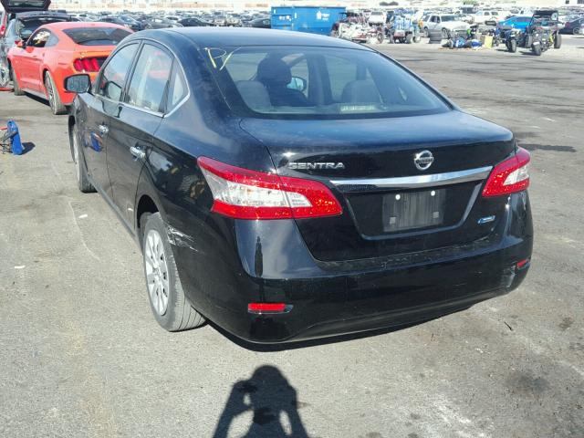 3N1AB7AP0EY205594 - 2014 NISSAN SENTRA S BLACK photo 3