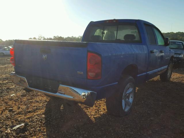 1D7HA18P27S143737 - 2007 DODGE RAM 1500 S BLUE photo 4