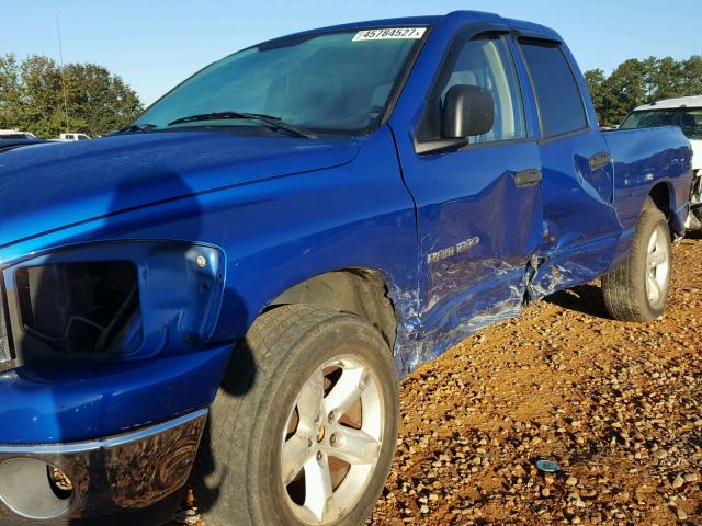 1D7HA18P27S143737 - 2007 DODGE RAM 1500 S BLUE photo 9