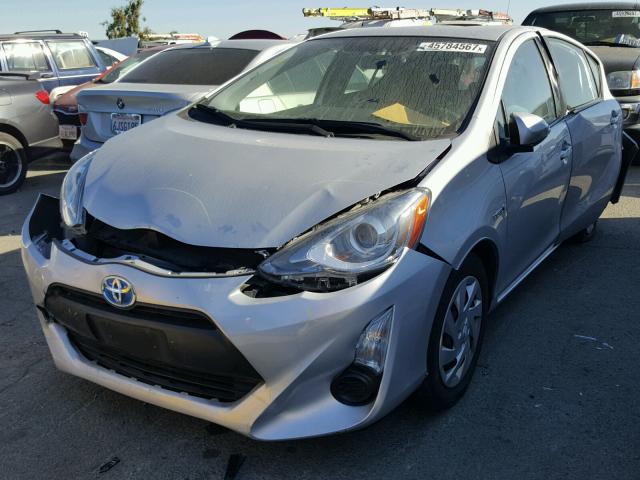 JTDKDTB30F1579760 - 2015 TOYOTA PRIUS C SILVER photo 2