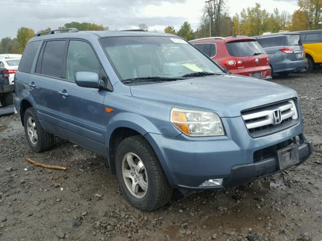 2HKYF18506H553797 - 2006 HONDA PILOT EX BLUE photo 1