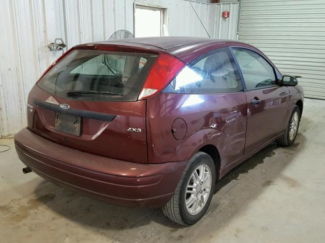 1FAFP31NX6W156530 - 2006 FORD FOCUS ZX3 RED photo 4