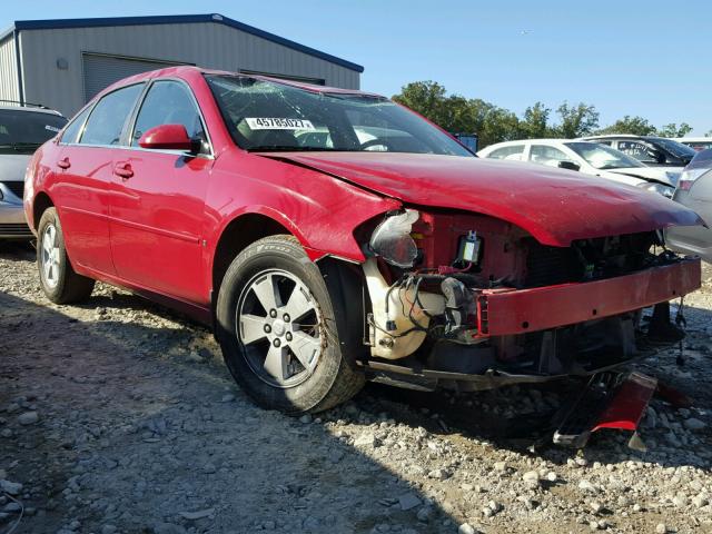 2G1WT55N279333795 - 2007 CHEVROLET IMPALA LT RED photo 1