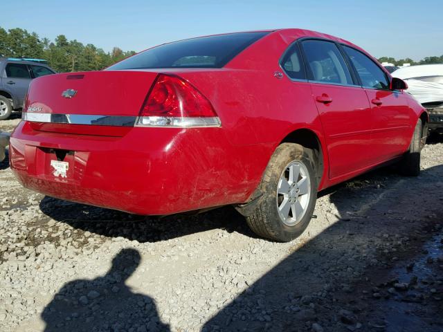 2G1WT55N279333795 - 2007 CHEVROLET IMPALA LT RED photo 4