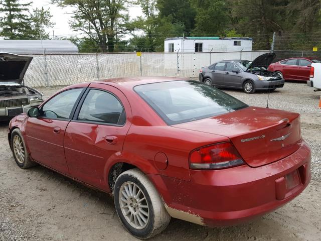 1C3EL46X85N598247 - 2005 CHRYSLER SEBRING RED photo 3