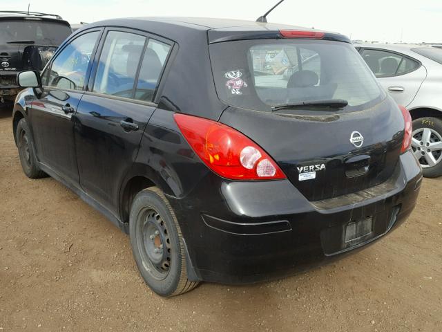 3N1BC13E48L429818 - 2008 NISSAN VERSA BLACK photo 3