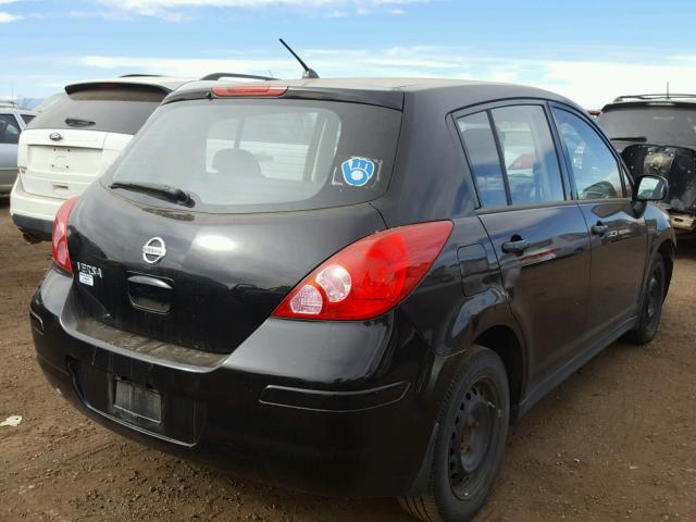 3N1BC13E48L429818 - 2008 NISSAN VERSA BLACK photo 4