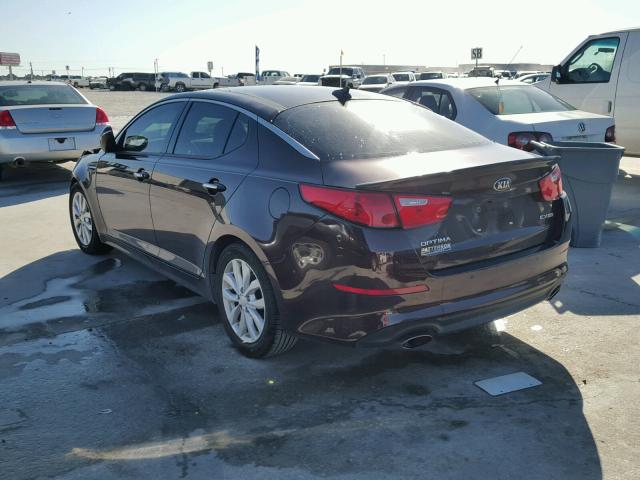 5XXGN4A7XEG316000 - 2014 KIA OPTIMA EX BURGUNDY photo 3