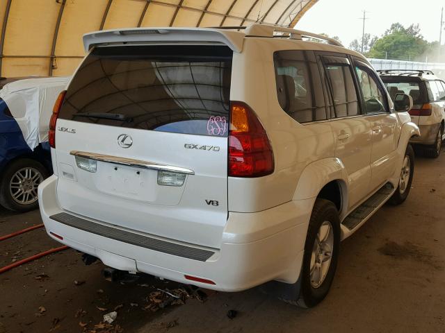 JTJBT20X060099546 - 2006 LEXUS GX 470 WHITE photo 4