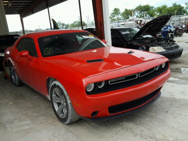 2C3CDZAG8GH200720 - 2016 DODGE CHALLENGER RED photo 1