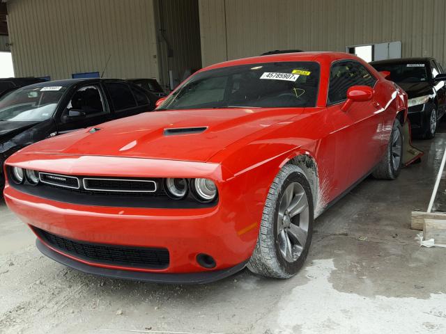 2C3CDZAG8GH200720 - 2016 DODGE CHALLENGER RED photo 2