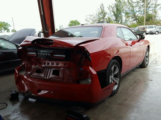 2C3CDZAG8GH200720 - 2016 DODGE CHALLENGER RED photo 4