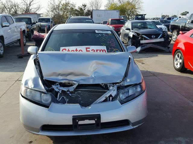 1HGFA16567L013622 - 2007 HONDA CIVIC SILVER photo 9