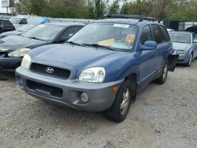 KM8SC13DX2U190515 - 2002 HYUNDAI SANTA FE G BLUE photo 2