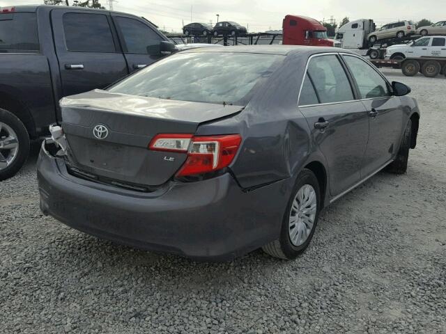 4T4BF1FK9CR198761 - 2012 TOYOTA CAMRY BASE GRAY photo 4