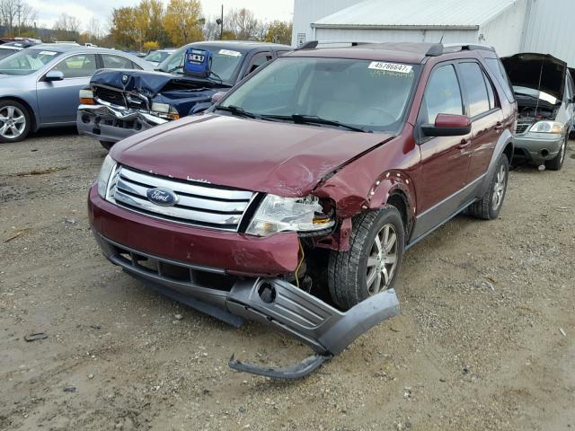 1FMDK02W18GA27848 - 2008 FORD TAURUS X S MAROON photo 2