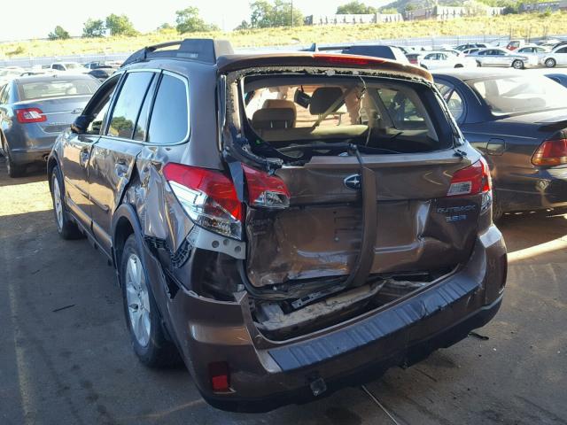 4S4BRDKC4C2216239 - 2012 SUBARU OUTBACK 3. BROWN photo 3