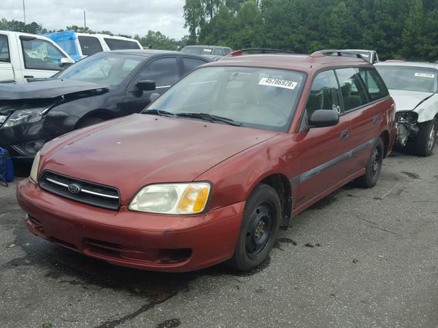 4S3BH635127308879 - 2002 SUBARU LEGACY L BURGUNDY photo 2