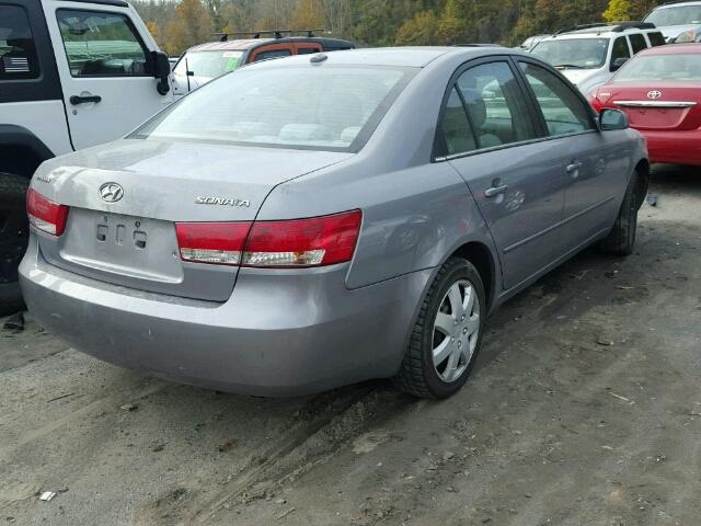 5NPET46C08H343282 - 2008 HYUNDAI SONATA GLS SILVER photo 4