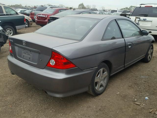 1HGEM22984L072782 - 2004 HONDA CIVIC GRAY photo 4