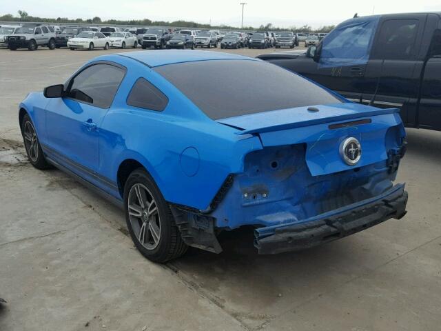 1ZVBP8ANXA5173569 - 2010 FORD MUSTANG BLUE photo 3