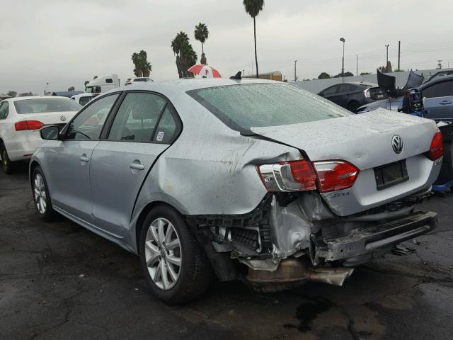 3VWDP7AJ6CM393322 - 2012 VOLKSWAGEN JETTA SE Gümüş foto 3