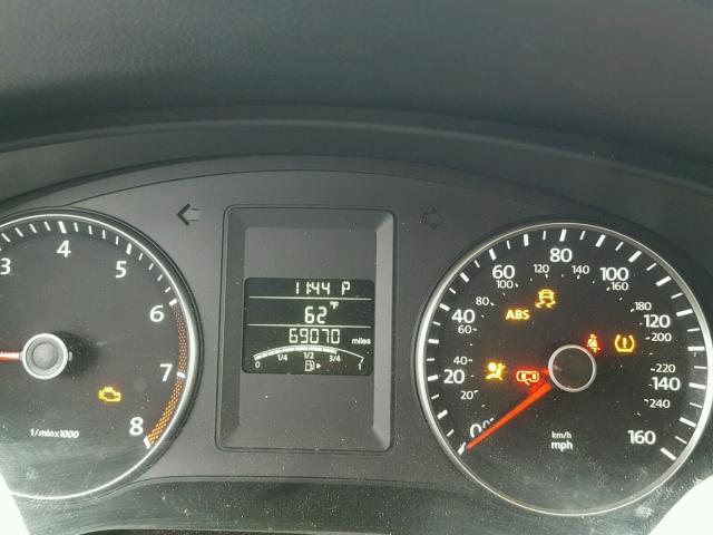 3VWDP7AJ6CM393322 - 2012 VOLKSWAGEN JETTA SE Gümüş foto 8