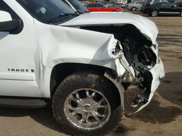 1GNFK13068J158667 - 2008 CHEVROLET TAHOE K150 WHITE photo 9