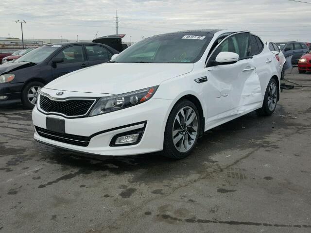 5XXGR4A66EG268443 - 2014 KIA OPTIMA SX WHITE photo 2