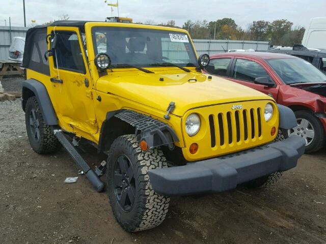 1J4FA24128L533641 - 2008 JEEP WRANGLER X YELLOW photo 1