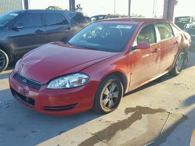 2G1WF5EK9B1215649 - 2011 CHEVROLET IMPALA LS RED photo 2