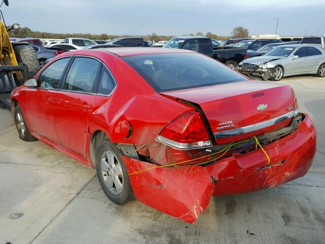 2G1WF5EK9B1215649 - 2011 CHEVROLET IMPALA LS RED photo 3