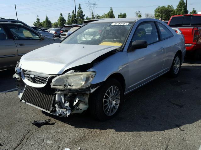 1HGEM22535L050512 - 2005 HONDA CIVIC LX SILVER photo 2