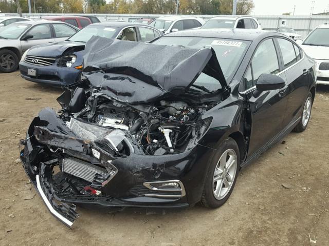 1G1BE5SM2H7218489 - 2017 CHEVROLET CRUZE LT BLACK photo 2