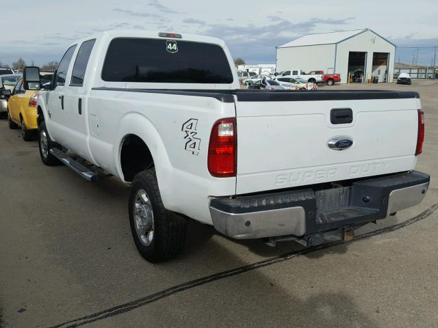 1FT8W3BT1DEA85725 - 2013 FORD F350 SUPER WHITE photo 3