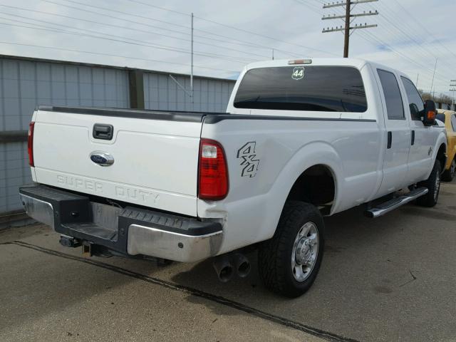 1FT8W3BT1DEA85725 - 2013 FORD F350 SUPER WHITE photo 4