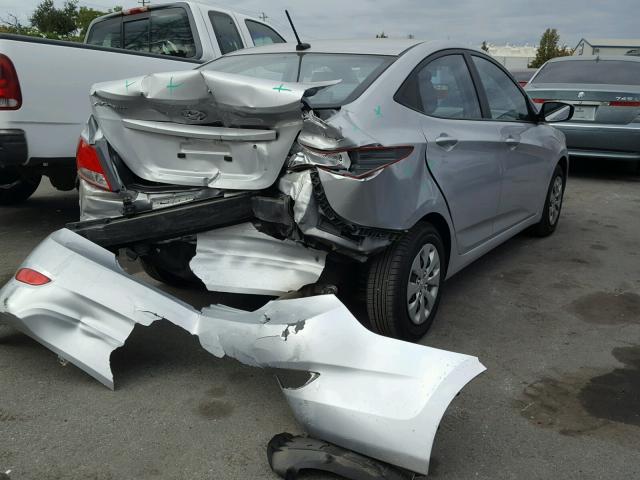 KMHCT4AE0FU912680 - 2015 HYUNDAI ACCENT GLS SILVER photo 4