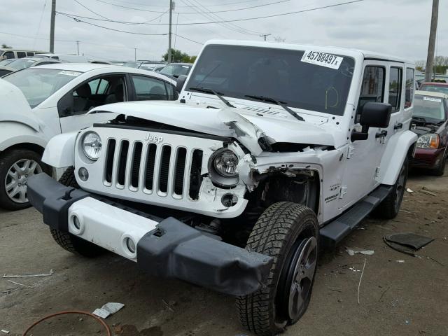 1C4HJWEG0GL123136 - 2016 JEEP WRANGLER U WHITE photo 2